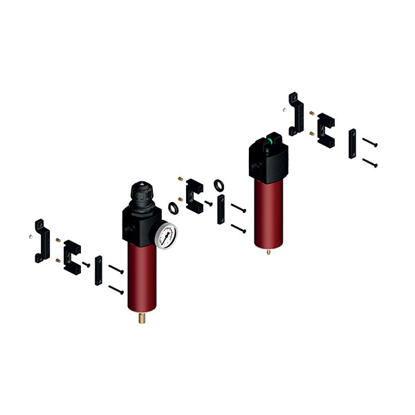 E/32-B - Gruppo - Filtro regolatore + Microfiltro disoleatore della serie E-TECH - 2 Staffe - Ani - AH117307 E/32-B - Gruppo - Filtro regolatore + Microfiltro disoleatore della serie E-TECH - 2 Staffe - Ani - AH117307